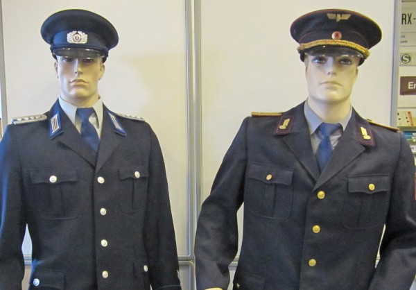 Two police uniforms
